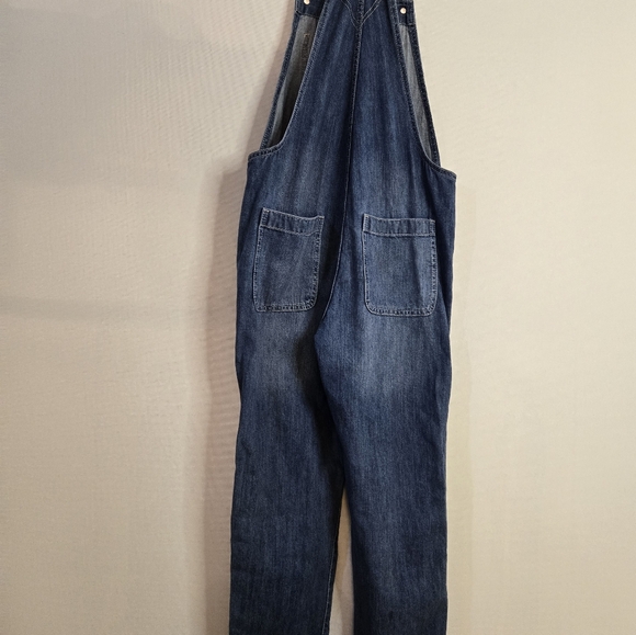GAP womens junior Size XS medium wash denim overalls - Picture 6 of 8